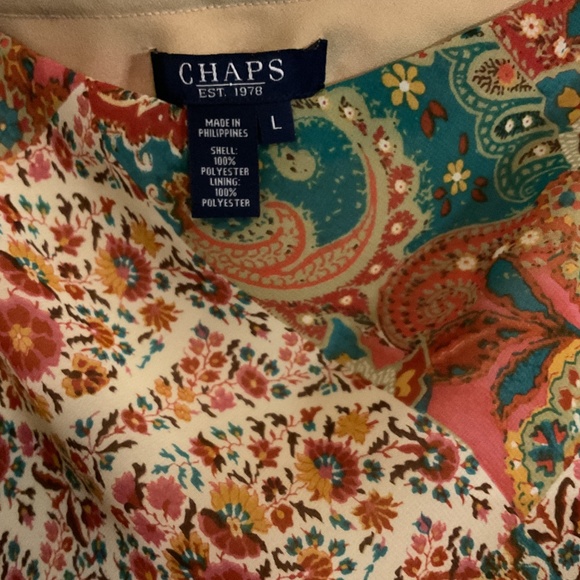 Chaps Paisley Maxi Skirt with Cascading Ruffles - Picture 2 of 5